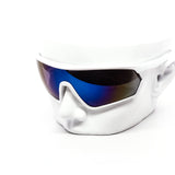 12 Pack: Vented Performance Sports Shield Burnt Mirror Wholesale Sunglasses