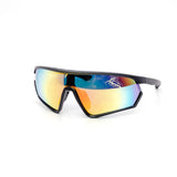 12 Pack: Vented Performance Sports Shield Burnt Mirror Wholesale Sunglasses