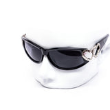 12 Pack: Chic Double Heart Wraparound Fashion Wholesale Sunglasses