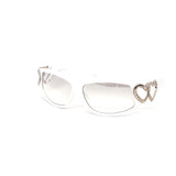 12 Pack: Chic Double Heart Wraparound Fashion Wholesale Sunglasses