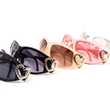 12 Pack: Chic Double Heart Wraparound Fashion Wholesale Sunglasses