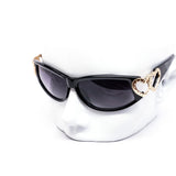 12 Pack: Chic Double Heart Wraparound Fashion Wholesale Sunglasses