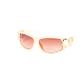 12 Pack: Chic Double Heart Wraparound Fashion Wholesale Sunglasses