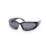 12 Pack: Punk Spike Classy Wraparound Wholesale Sunglasses