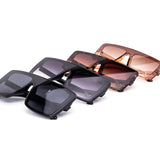 12 Pack: Oversized Rimless Minimalist Square Gradient Wholesale Sunglasses