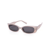 12 Pack: Trendy Slim Angular Square Translucent Wholesale Sunglasses