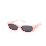 12 Pack: Trendy Slim Angular Square Translucent Wholesale Sunglasses