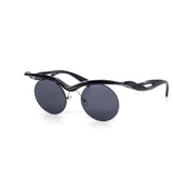 12 Pack: Oval Festival Semi-Rimless Wholesale Sunglasses