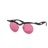 12 Pack: Oval Festival Semi-Rimless Wholesale Sunglasses