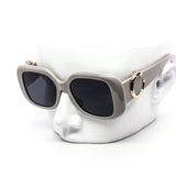 12-Pack: Oversized Rounded Square Chunky Frames with Serpent Accent Wholesale Sunglasses