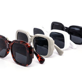 12-Pack: Oversized Rounded Square Chunky Frames with Serpent Accent Wholesale Sunglasses