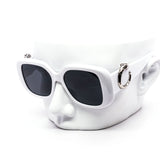 12-Pack: Oversized Rounded Square Chunky Frames with Serpent Accent Wholesale Sunglasses