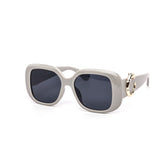 12-Pack: Oversized Rounded Square Chunky Frames with Serpent Accent Wholesale Sunglasses