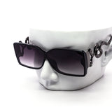 12 Pack: Double Snake Metal Temple Chunky Gradient Lens Wholesale Sunglasses