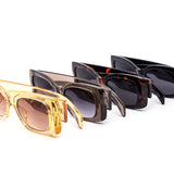 12 Pack: Modern Classy Chunky Rounded Rectangular Wholesale Sunglasses