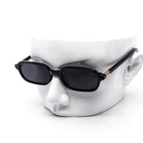 12 Pack: Minimal Skinny Oval Rectangle Metal Accents Wholesale Sunglasses