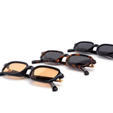 12 Pack: Minimal Skinny Oval Rectangle Metal Accents Wholesale Sunglasses