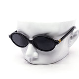 12 Pack: Skinny Oval Frames Metal Accents Wholesale Sunglasses