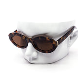 12 Pack: Oval Chunky Frames with Metal Accents Wholesale Sunglasses