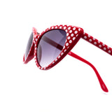 12 Pack: Retro Dot Diva Cateye Wholesale Sunglasses
