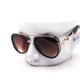 12 Pack: Luxury Oversized Aviator Metal Accent Gradient Wholesale Sunglasses