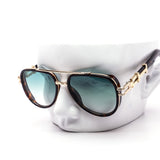 12 Pack: Luxury Oversized Aviator Metal Accent Gradient Wholesale Sunglasses