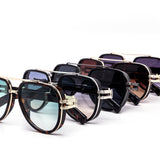 12 Pack: Luxury Oversized Aviator Metal Accent Gradient Wholesale Sunglasses