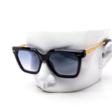 12 Pack: Matte Gold Temple Chunky Square Wholesale Sunglasses