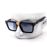 12 Pack: Matte Gold Bridge Chunky Square Wholesale Sunglasses