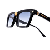 12 Pack: Matte Gold Bridge Chunky Square Wholesale Sunglasses