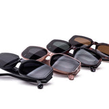 12 Pack: Modern Semi Rimless Rectangle Wholesale Sunglasses
