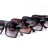 12 Pack: Classy Oversized Square with Metal Accent Gradient Wholesale Sunglasses