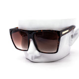 12 Pack: Classy Oversized Square with Metal Accent Gradient Wholesale Sunglasses