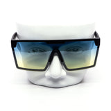 12 Pack: Cyberpunk Oversized Shield Wholesale Sunglasses