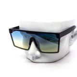 12 Pack: Cyberpunk Oversized Shield Wholesale Sunglasses