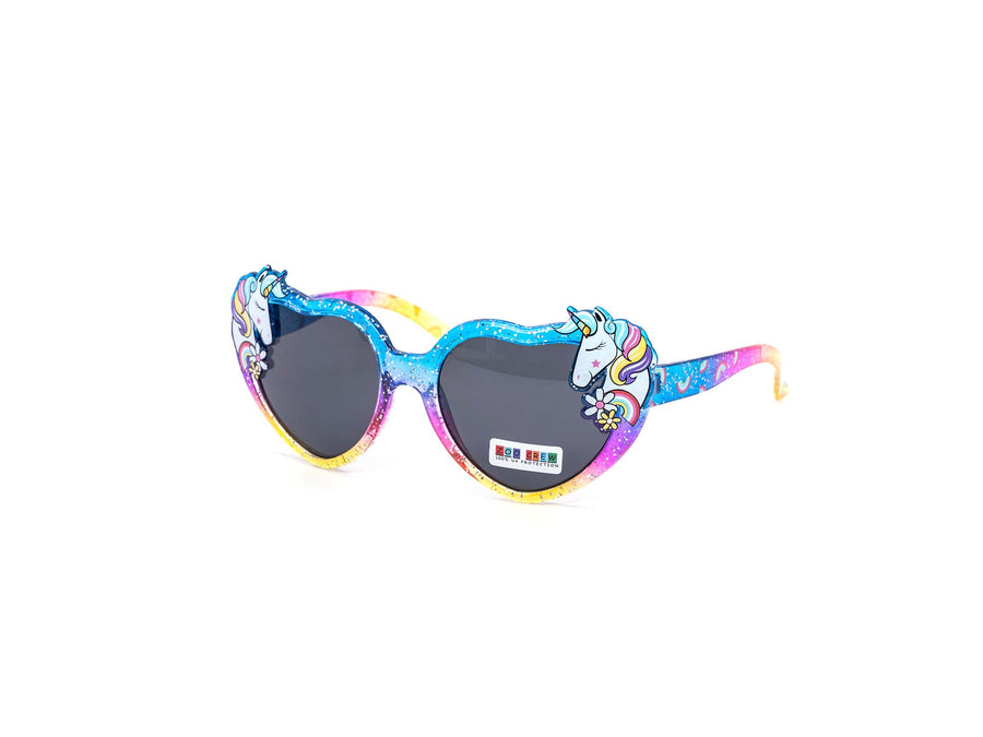 12 Pack: Kids Heart Rainbow Unicorn Wholesale Sunglasses