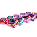 12 Pack: Kids Chunky Flower Power Square Gradient Wholesale Sunglasses