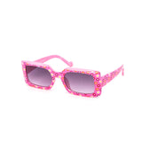 12 Pack: Kids Chunky Flower Power Square Gradient Wholesale Sunglasses