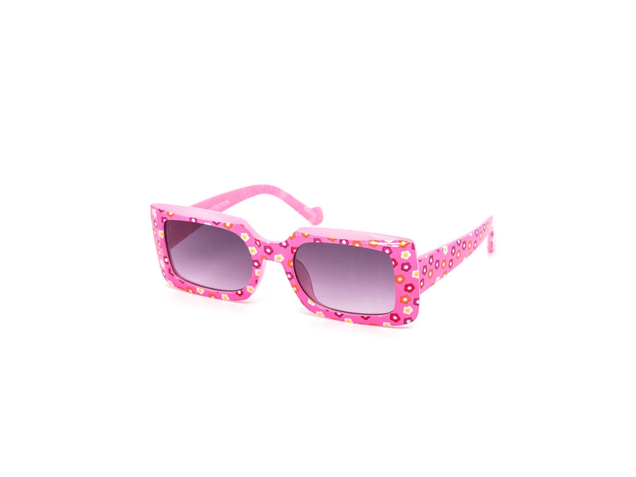 12 Pack: Kids Chunky Flower Power Square Gradient Wholesale Sunglasses