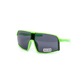 12 Pack: Kids Neon Fun Wraparound Shield Dark Lens Wholesale Sunglasses