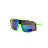 12 Pack: Kids Neon Fun Wraparound Shield Burnt Mirror Wholesale Sunglasses