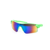 12 Pack: Kids Sports Wraparound Burnt Mirror Wholesale Sunglasses