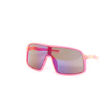 12 Pack: Kids Neon Player Sports Shield Burnt Mirror Wholesale Sunglasses