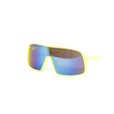 12 Pack: Kids Neon Player Sports Shield Burnt Mirror Wholesale Sunglasses