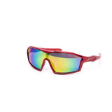 12 Pack: Kids Full-frame Sports Wraparound Burnt Mirror Wholesale Sunglasses