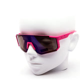 12 Pack: Neon Blast Kids Shield Large Wholesale Sunglasses
