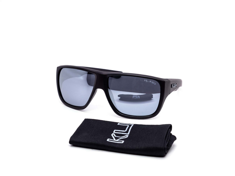 12 Pack: Polarized Matte Black Kush Thick Wrap Mirror Wholesale Sunglasses