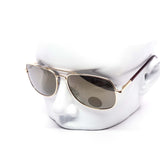 12 Pack: Polarized Skinny Double Bridge Metal Aviator Wholesale Sunglasses