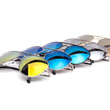 12 Pack: Polarized Medium Aviator Assorted Mirror Wholesale Sunglasses