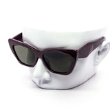 12 Pack: Trendy Chunky Cateye Prism Fashion Wholesale Sunglasses